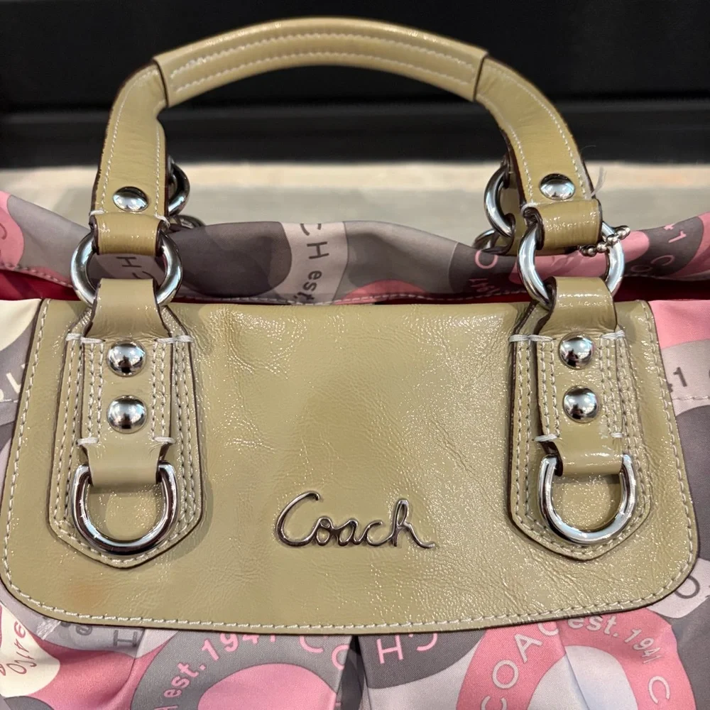 Coach F15504 Ashley Signature Snaphead Carryall Satchel EUC - Picture 8 of 10